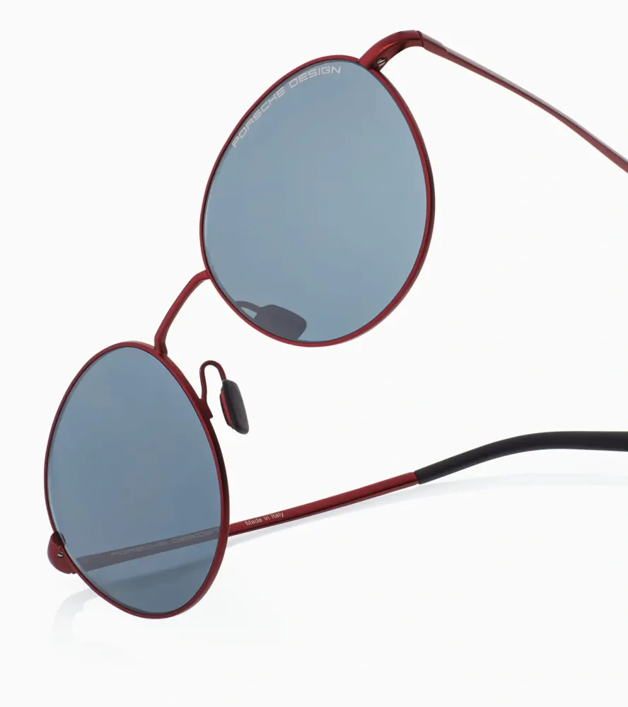 PORSCHE DESIGN Sunglasses P´8969 sluneční brýle červeno černé s modrými skly