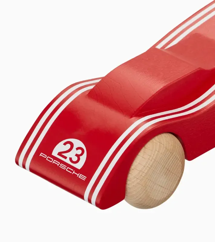 PORSCHE Wooden car 917 Salzburg Autíčko dřevěné červená