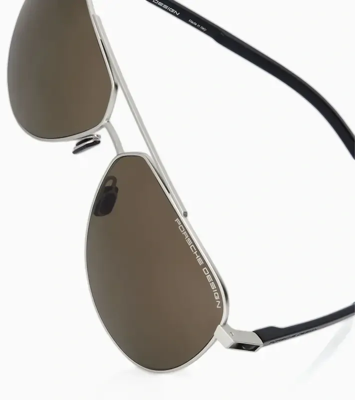 PORSCHE DESIGN Sunglasses P´8968 Sluneční brýle pilotky černošedé s hnědými skly