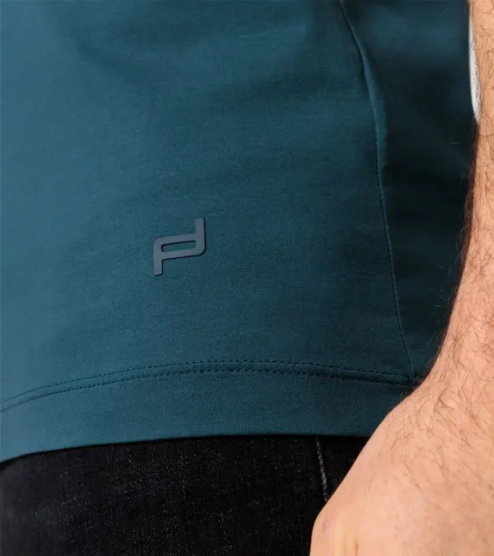 PORSCHE DESIGN V-Neck T-Shirt Tričko s výstřihem do V petrolejově zelená