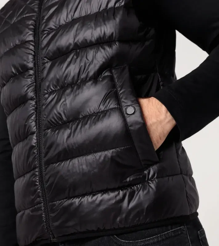 PORSCHE DESIGN Lightweight vest Vesta prošívaná odlehčená na zip černá