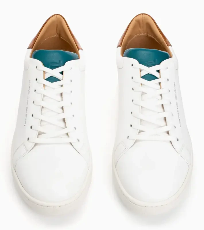 PORSCHE DESIGN Cupsole Sneaker Obuv teniska volnočasová bílá a hnědá