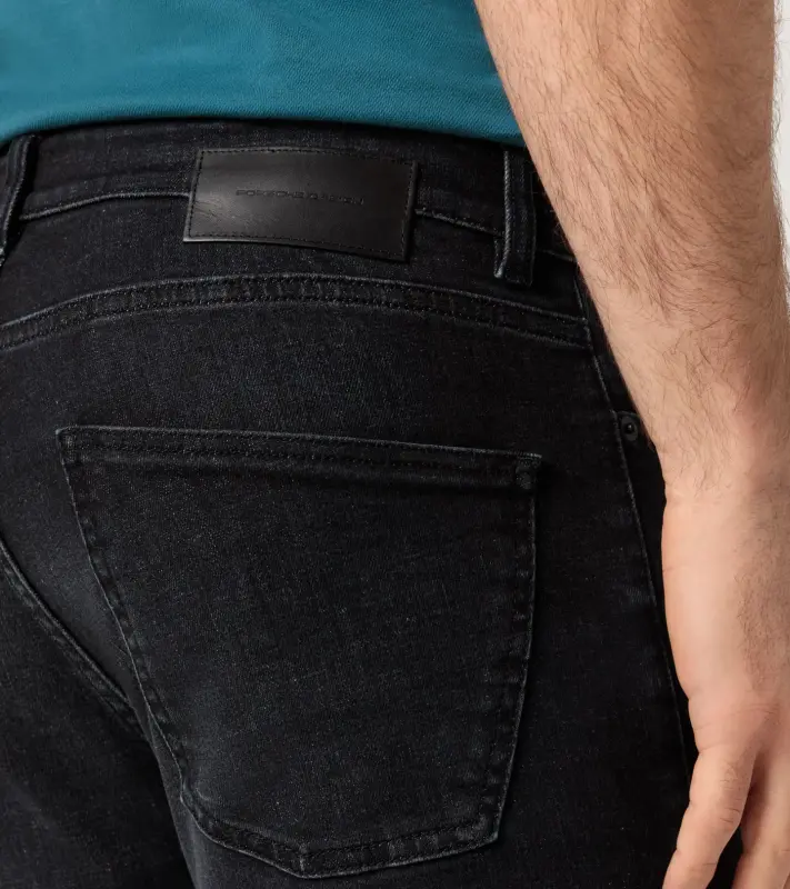 PORSCHE DESIGN Denim jeans Kalhoty džíny černá
