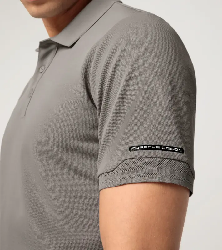 PORSCHE DESIGN Men's Polo Shirt Polokošile tričko s límečkem a knoflíčky šedá