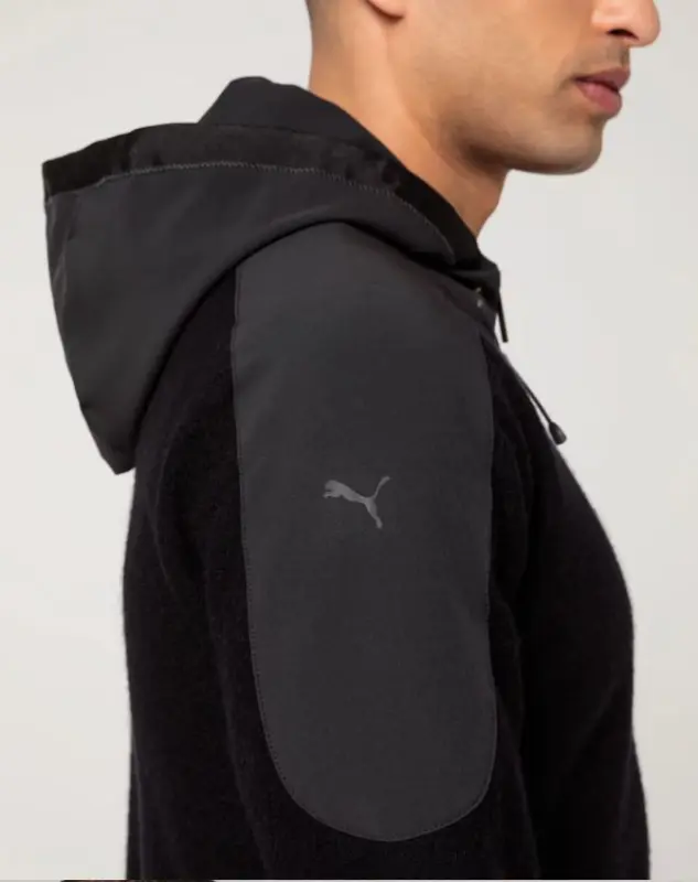 PORSCHE DESIGN Wool Mix Jacket Bunda sportovní s kapucí z merina černá