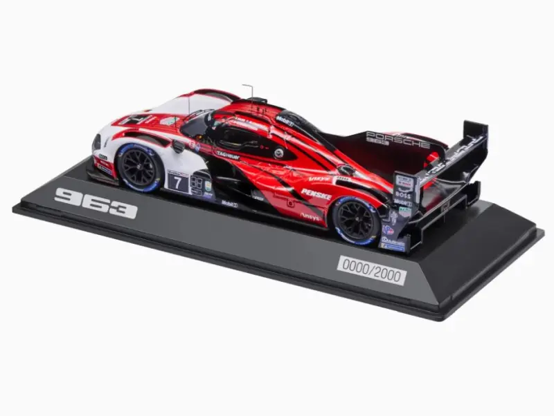 PORSCHE 963 24h Daytona 2023 #7 Ltd Model 1:43 startovní číslo 7 červená