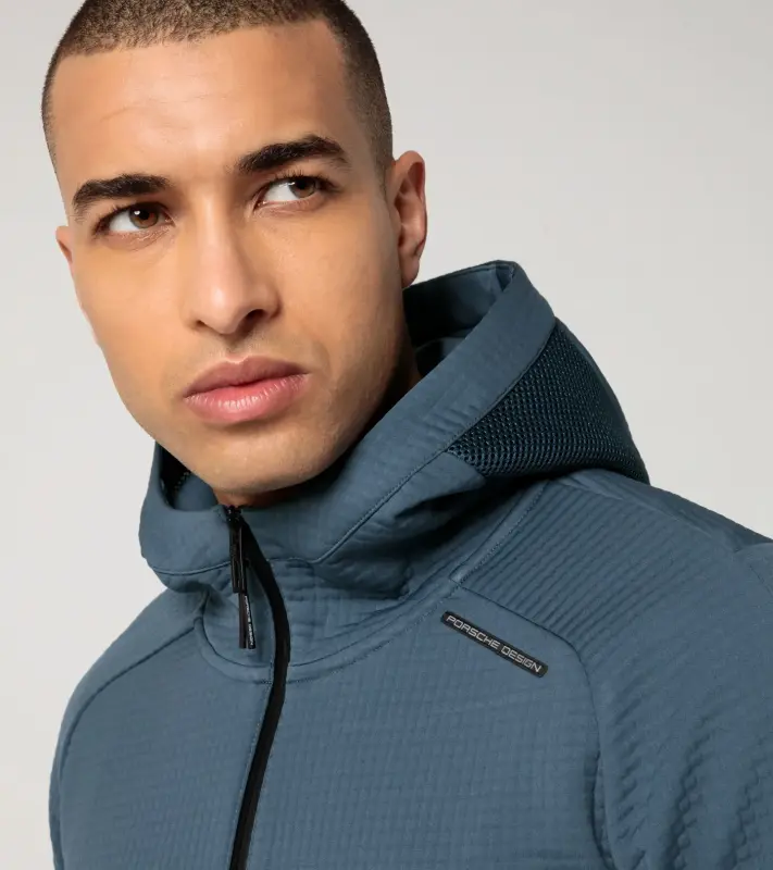 PORSCHE DESIGN Hooded sweat jacket Mikina s kapucí funkční modrošedá
