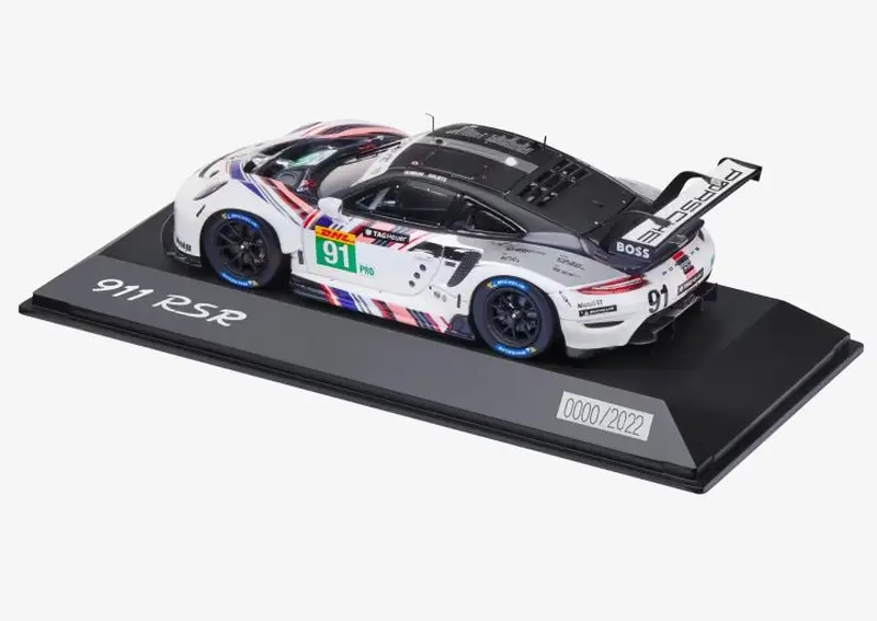 PORSCHE 911 RSR Goodbye #91 Ltd Model 1:43 startovní číslo 91 bílá