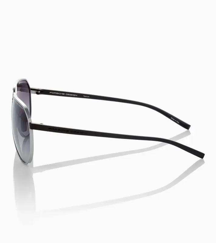 PORSCHE DESIGN Sunglasses P´8938 Hexagon Sluneční brýle černotitanové se skly v šedomodrém gradientu