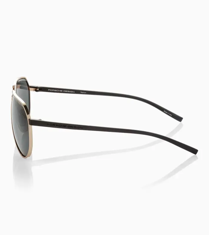 PORSCHE DESIGN Sunglasses P´8938 Hexagon Sluneční brýle černozlaté se skly v šedé a polarizované