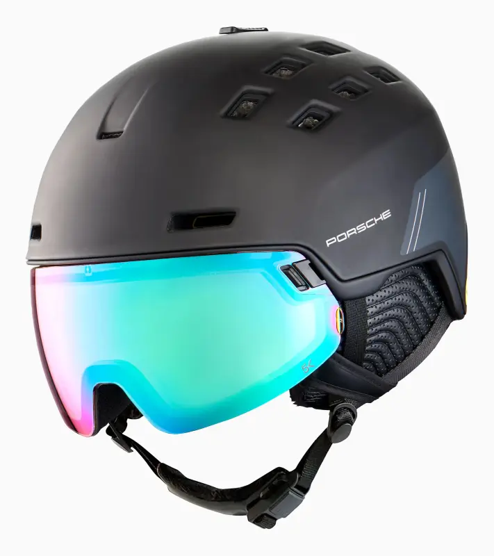 PORSCHE HEAD Ski Helmet Helma lyžařská s integrovaným samozatmavovacím hledím a systémy Sphere Fit a MIPS černá