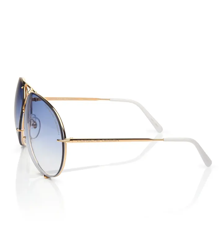 PORSCHE DESIGN Sunglasses P´8478 Sluneční brýle s výměnnými skly zlatobílé se skly v modrém gradientu