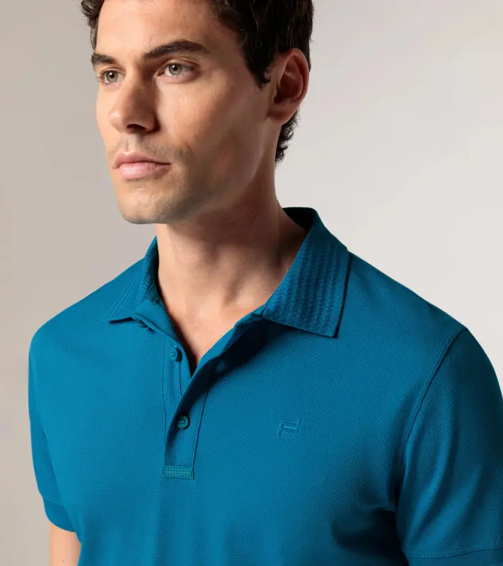 PORSCHE DESIGN TecFlex polo shirt Polokošile tričko s límečkem z piké světle modrá