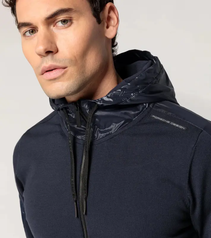 PORSCHE DESIGN Leisure Jacket Bunda volnočasová sportovní na zip s kapucí tmavě modrá