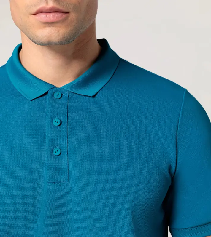 PORSCHE DESIGN Men's Polo Shirt Polokošile tričko s límečkem a knoflíčky modrá
