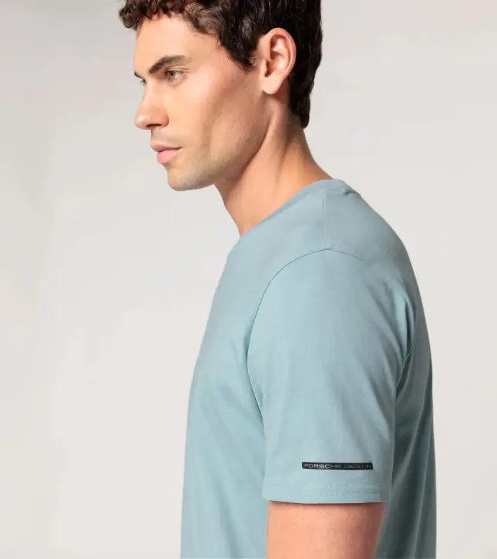 PORSCHE DESIGN T-shirt Essential Tričko volnočasové sportovní s kulatým výstřihem a logem mátová zelená