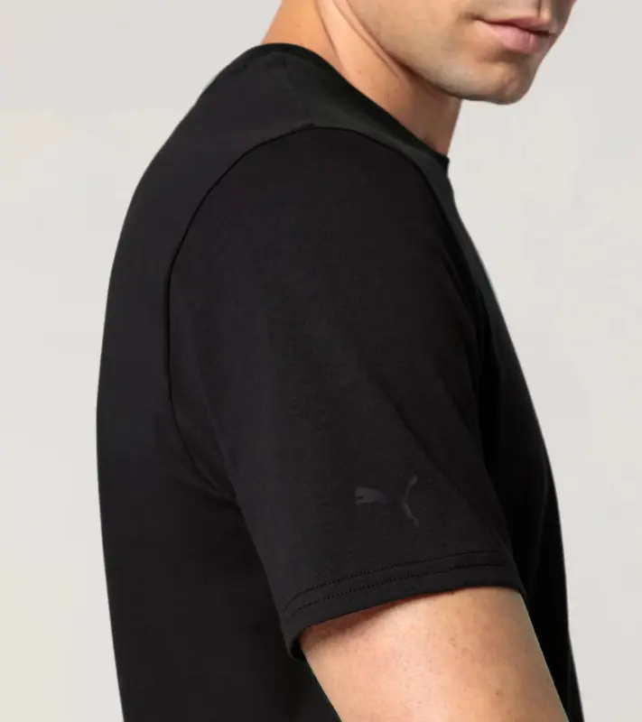 PORSCHE DESIGN T-shirt Essential Tričko volnočasové sportovní s kulatým výstřihem a logem černá