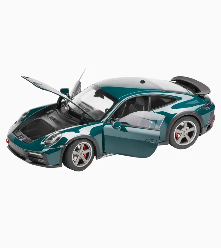 PORSCHE 911 Dakar (992) Model 1:18 otvíratelný petrolejová zelená metalíza