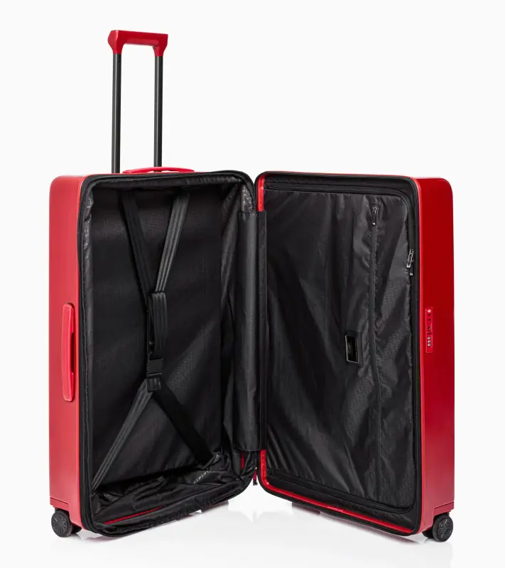 PORSCHE DESIGN Roadster Hardcase 4W Trolley XL Cestovní zavazadlo kufr skořepinový velikost XL karmínová červená TSA