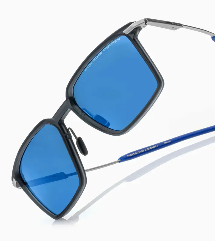 PORSCHE DESIGN Sunglasses P´8986 Sluneční brýle inspirované P911 stříbrnomodré a modrými skly