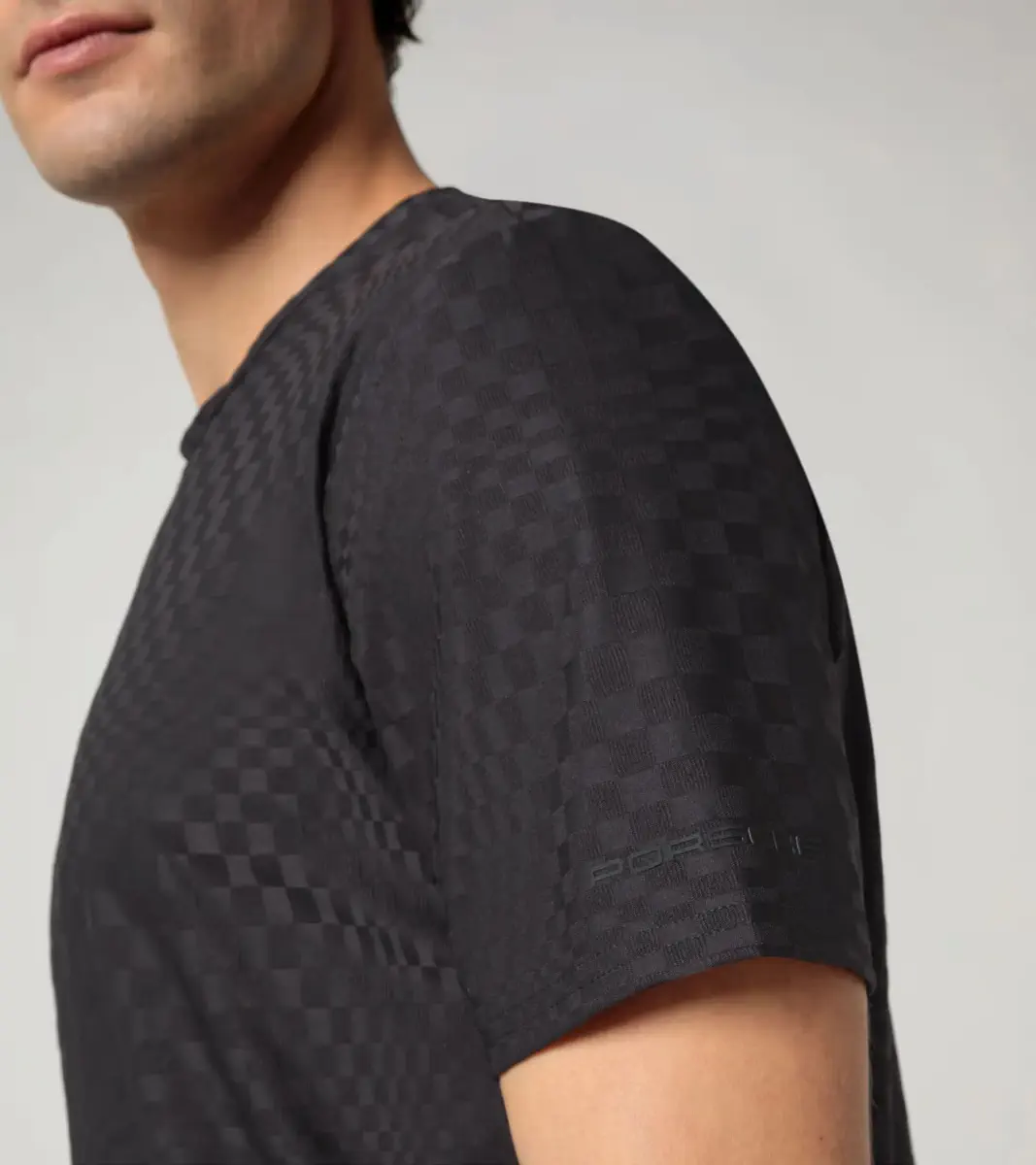 PORSCHE Jacquard T-shirt – 911 Spirit 70 žakárové tričko černé