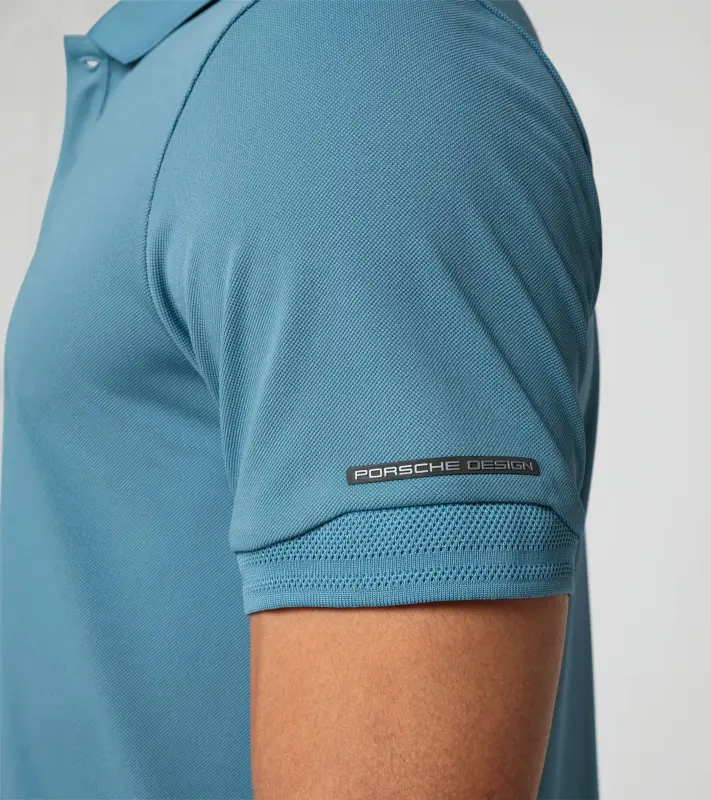 PORSCHE DESIGN Men's Polo Shirt Polokošile tričko s límečkem a knoflíčky světle modrá