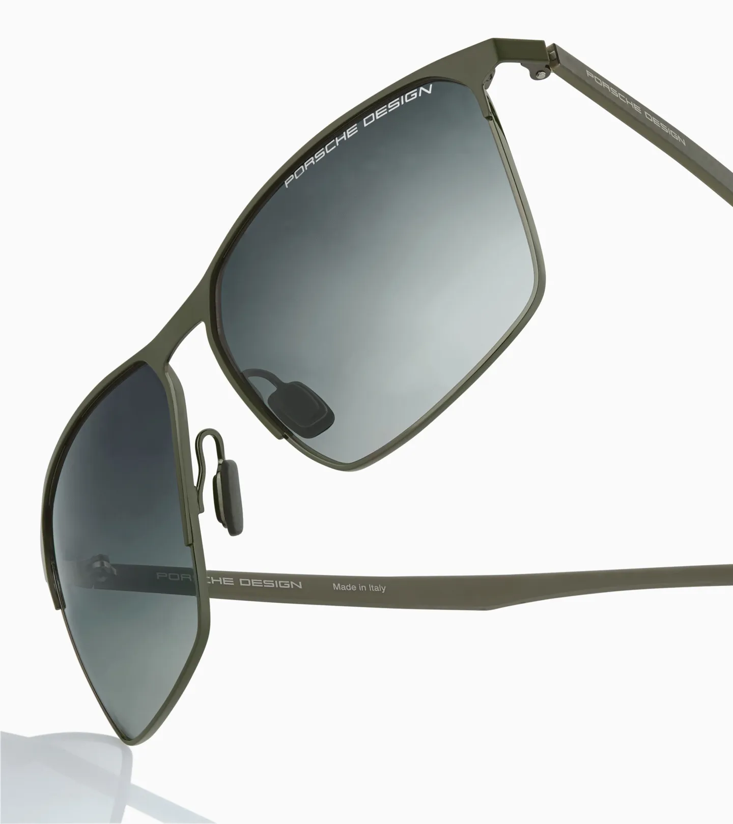 PORSCHE DESIGN Sunglasses P´8964 Sluneční brýle z uhlíkových vláken zelenošedé polarizovaná šedomodrá skla v gradientu
