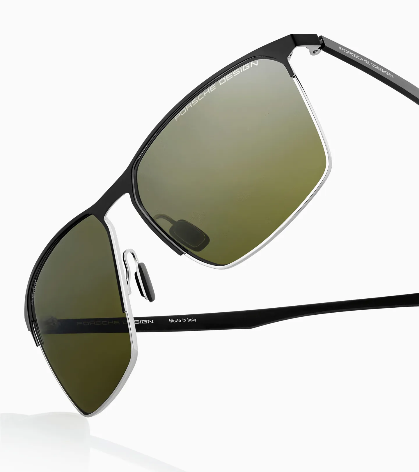 PORSCHE DESIGN Sunglasses P´8964 Sluneční brýle z uhlíkových vláken černošedá polarizovaná zelená skla v gradientu