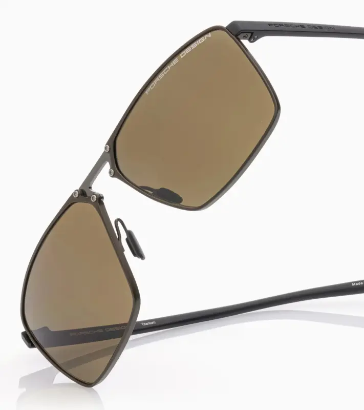 PORSCHE DESIGN Sunglasses P´8993 Sluneční brýle z titanu hnědošedé s hnědými skly