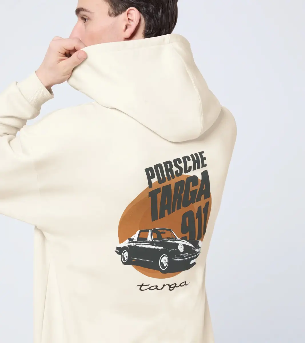 PORSCHE Hoodie – 911 Targa 60Y bílá mikina s potiskem Targa