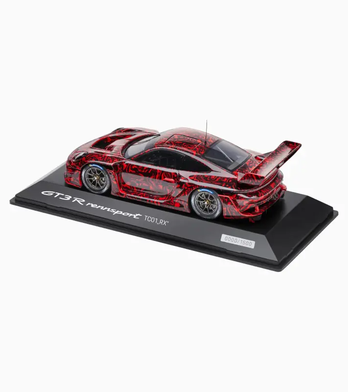 PORSCHE 911 GT3 R rennsport Limited Edition Model 1:43 červenočerná kombinace