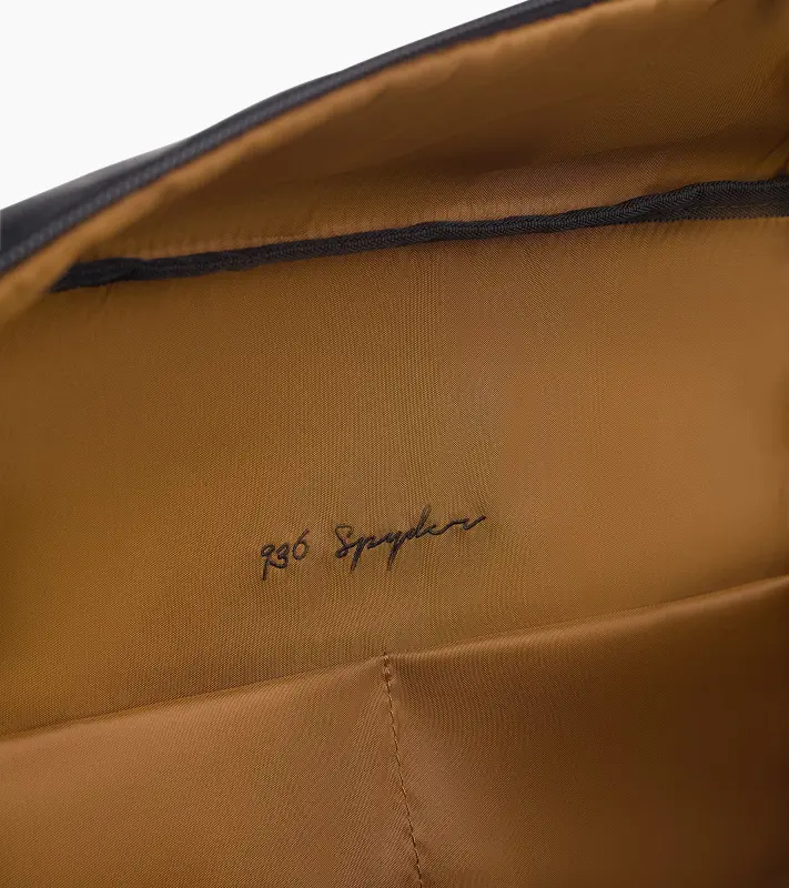 PORSCHE Travel bag MARTINI RACING® Taška cestovní sportovní s popruhem černá s ikonickými červenomodrými pruhy