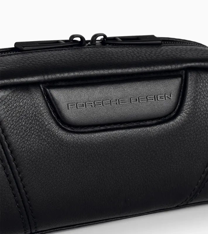 PORSCHE DESIGN Roadster Leather Accessory Pouch Pouzdro kožené na drobnosti doklady klíče s vnitřním organizérem na zip černé
