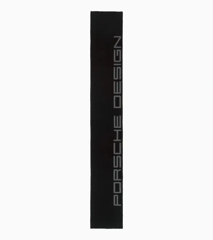 PORSCHE DESIGN Men's scarf business logo Šála vlněná dlouhá s logem černá