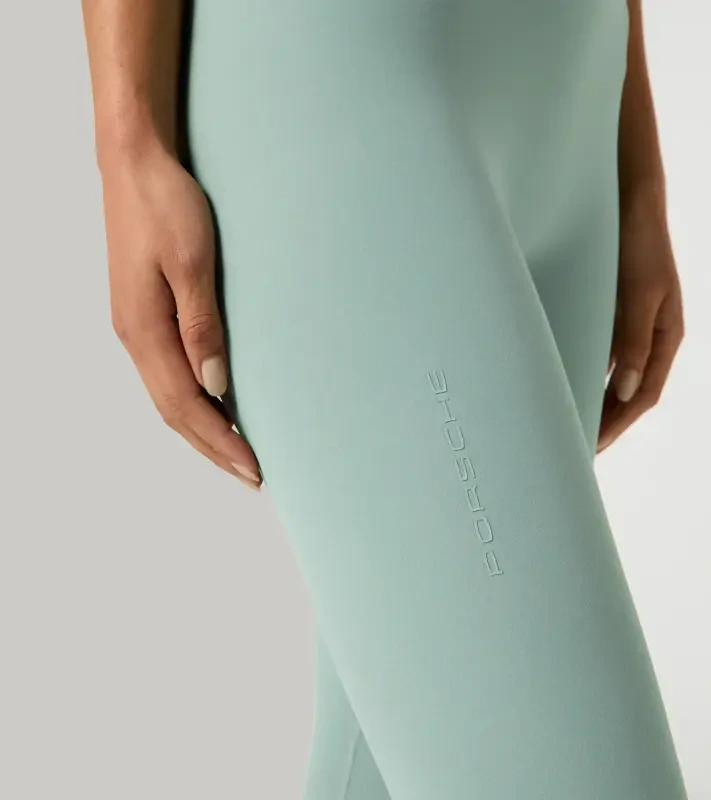 PORSCHE 7/8 leggings Cayenne Electric Lifestyle Legíny volnočasové sportovní s vysokým pasem mátová zelená