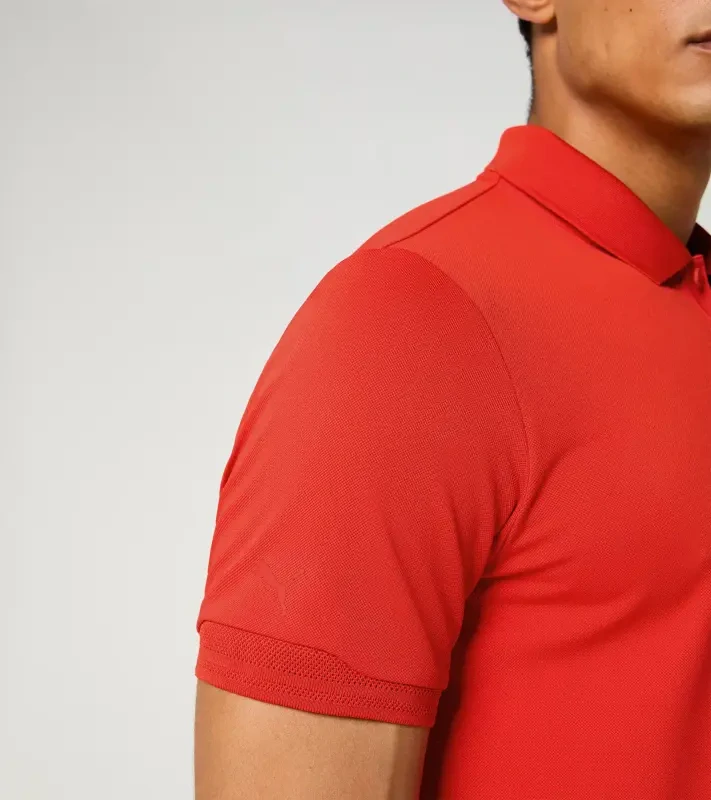 PORSCHE DESIGN Men's Polo Shirt Polokošile tričko s límečkem a knoflíčky s UV faktorem 30+ lávově oranžová