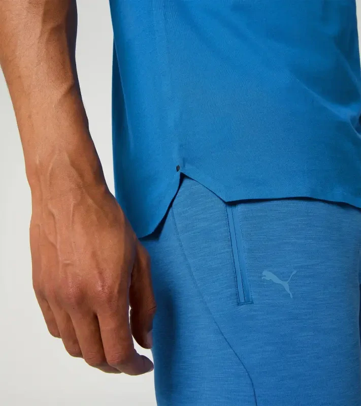 PORSCHE DESIGN Men´s T-Shirt Essential Tričko pánské volnočasové bavlněné čistě modrá