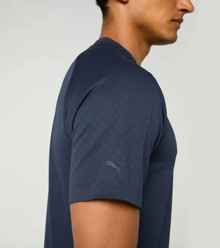 PORSCHE DESIGN Sport-Tex Jacquard T-Shirt Tričko žakárové s kulatým výstřihem tmavě modrá