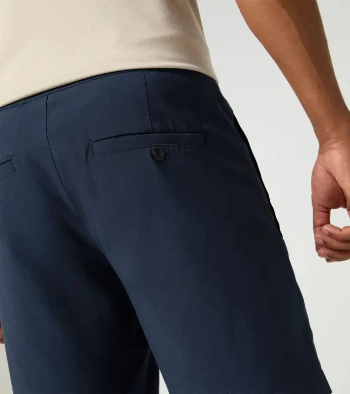 PORSCHE DESIGN Active shorts Kalhoty krátké šortky funkční s drukem a stahovací šňůrkou tmavě modrá