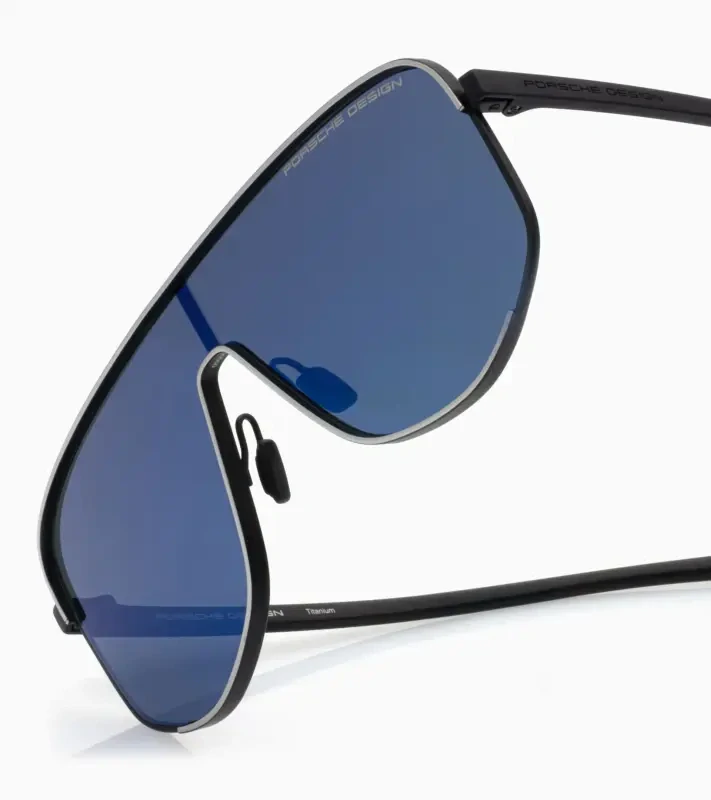 PORSCHE DESIGN P'86007 Targa #1 Sunglasses by Orlando Bloom Sluneční brýle šedočerné s modrými polarizovanými skly