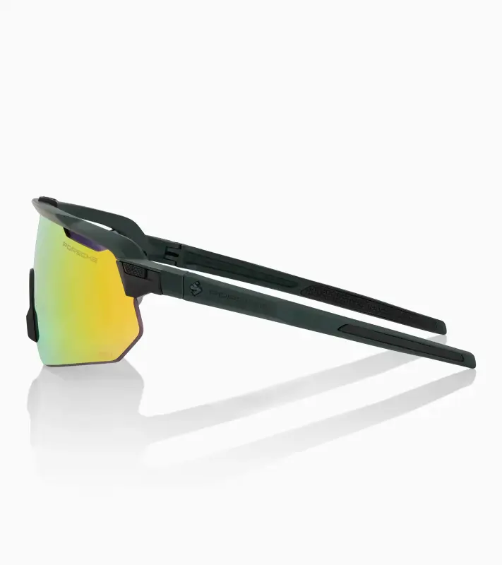 PORSCHE Shinobi RIG® Reflect Sport Sunglasses Cyklistické sluneční brýle tmavě zelené s vysokou odolností a zvýšeným kontrastem při zachovaní barev 
