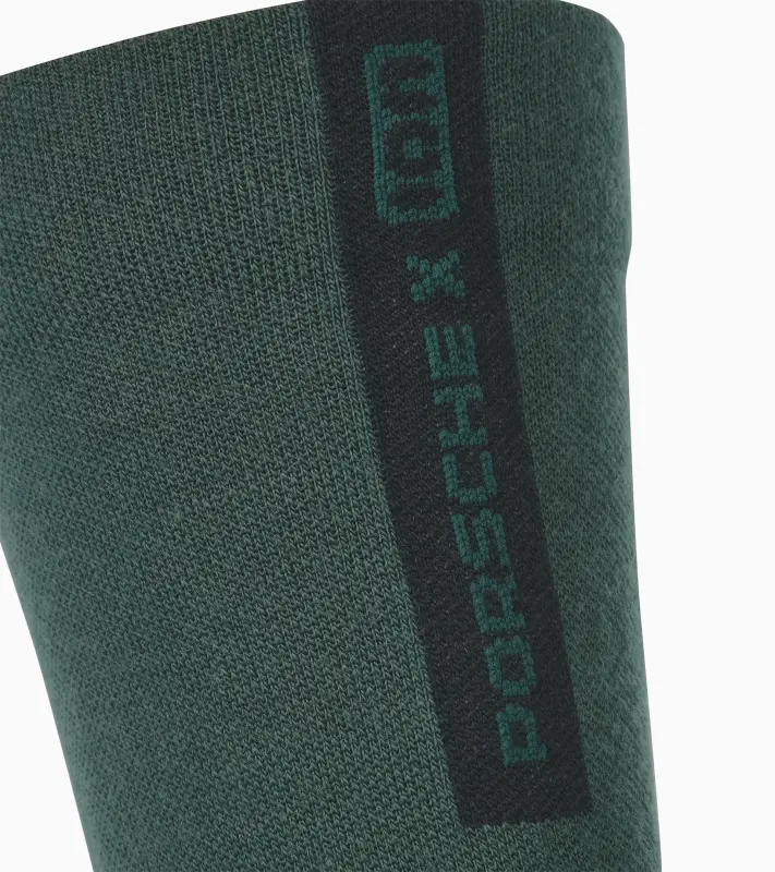 PORSCHE Sport Socks Unisex Ponožky sportovní cyklo volnočasové zesílené elastické tmavě zelená
