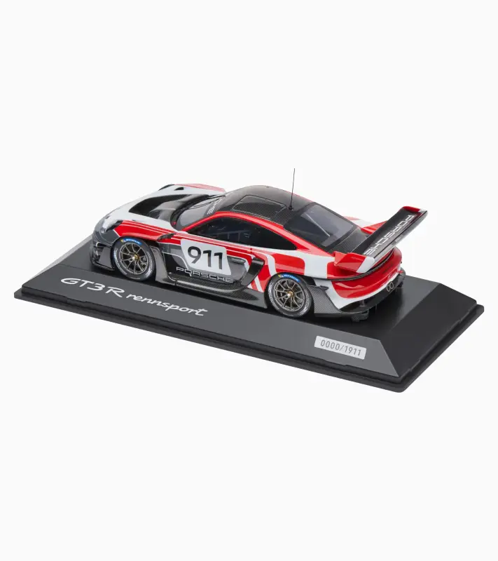 PORSCHE 911 GT3 R rennsport Limited Edition Model 1:43 barevná kombinace a startovní číslo 911