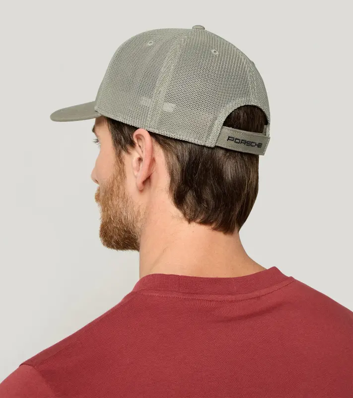 PORSCHE Trucker Cap There Is No Substitute Čepice kšiltovka s potiskem šedozelená