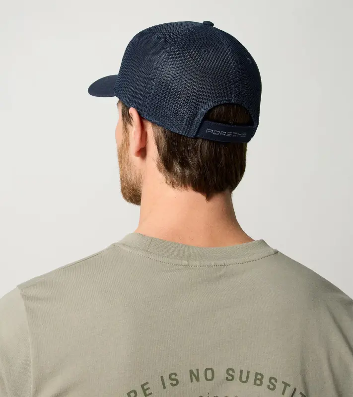 PORSCHE Trucker Cap There Is No Substitute Čepice kšiltovka s potiskem tmavě modrá
