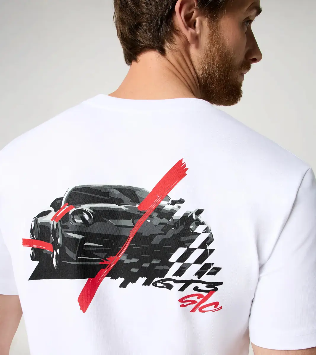 PORSCHE T-shirt - 911 GT3 S/C tričko s potiskem bílá