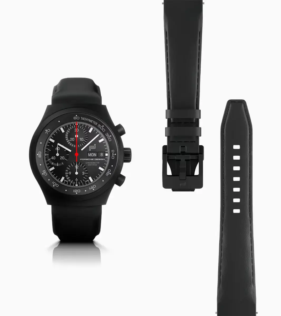 Porsche Design Chronograph 1 – All Black Numbered Edition s černým řemínkem