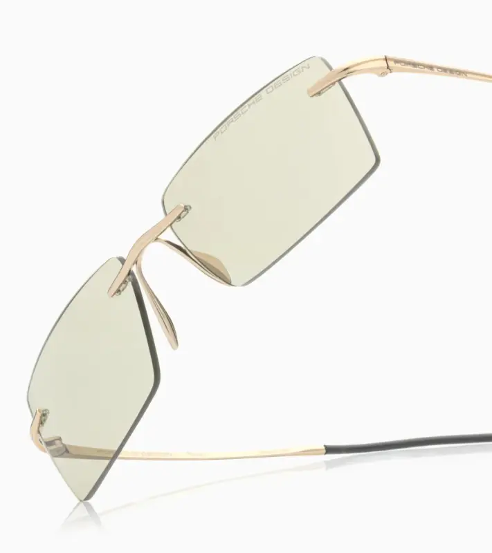 PORSCHE DESIGN P´86018 Sunglasses Liquid Titanium #8 Sluneční brýle bezrámečkové uni šedé se světle oranžovými skly