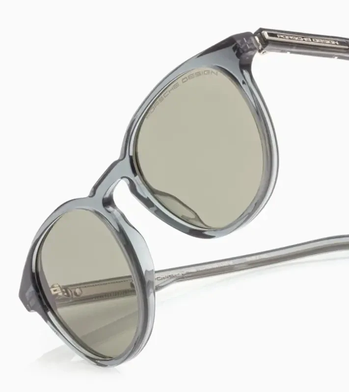 PORSCHE DESIGN P´86025 Sunglasses EDITION A #2 Uni Sluneční brýle nadčasového klasického tvaru šedé se světle okrovými skly