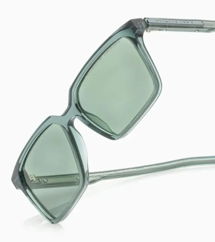 PORSCHE DESIGN P´86024 Sunglasses EDITION A #1 Uni Sluneční brýle nadčasového klasického tvaru zelenkavé poloprůhledné se světle zelenými skly